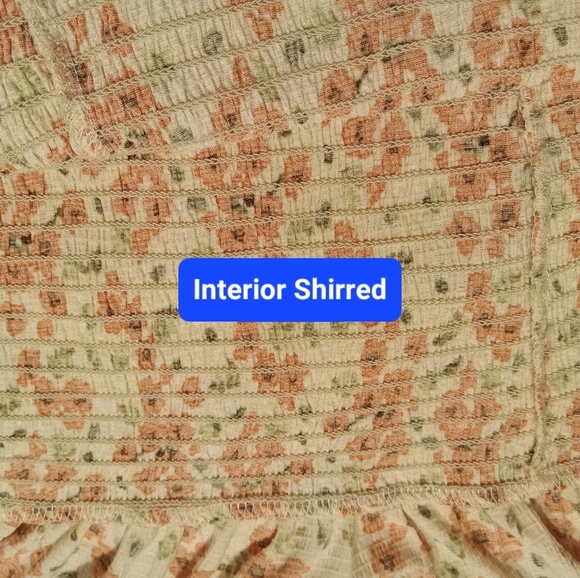 Cato Mini Skirt Shirred Ruffle Orange Floral Womens XL Cottage Flirty New w/ Tag - Picture 7 of 12